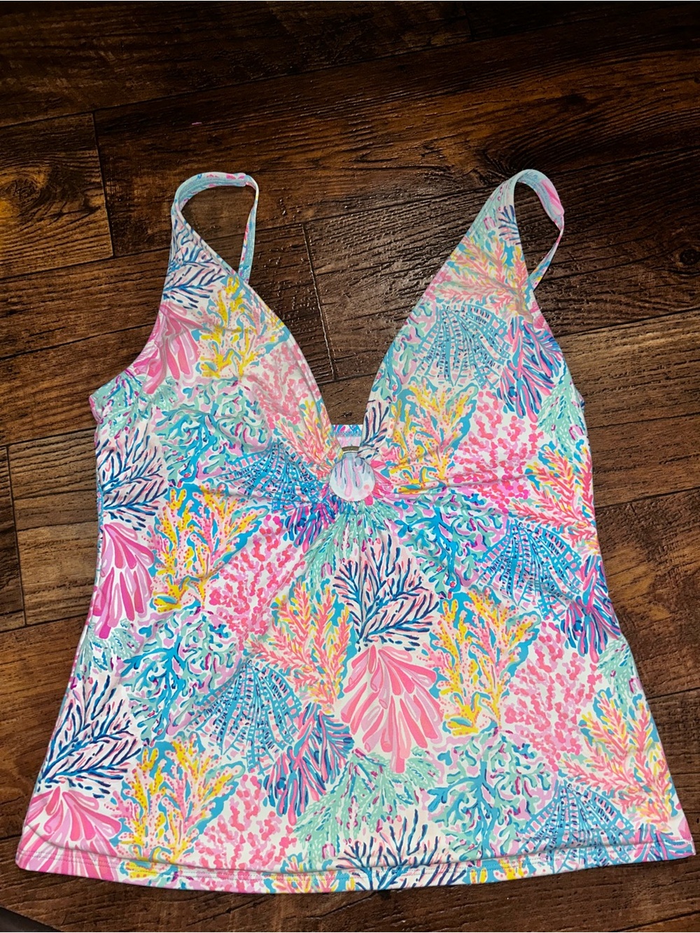 Lilly Pulitzer Multicolor Coral Reef Print Tankini Top